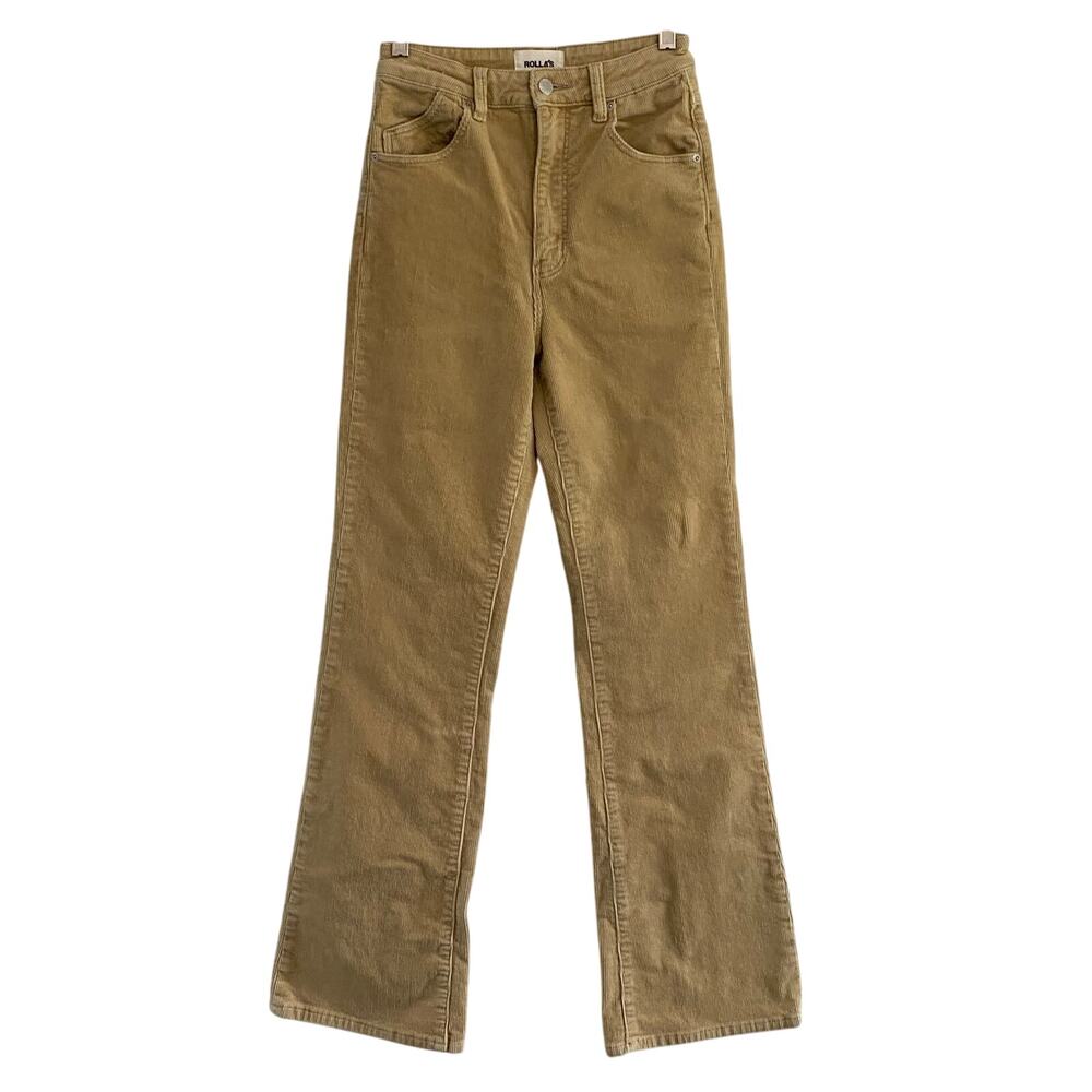 Rolla’s Dusters Bootcut High Ruse Slim Pants Size 26 Corduroy Beige Western